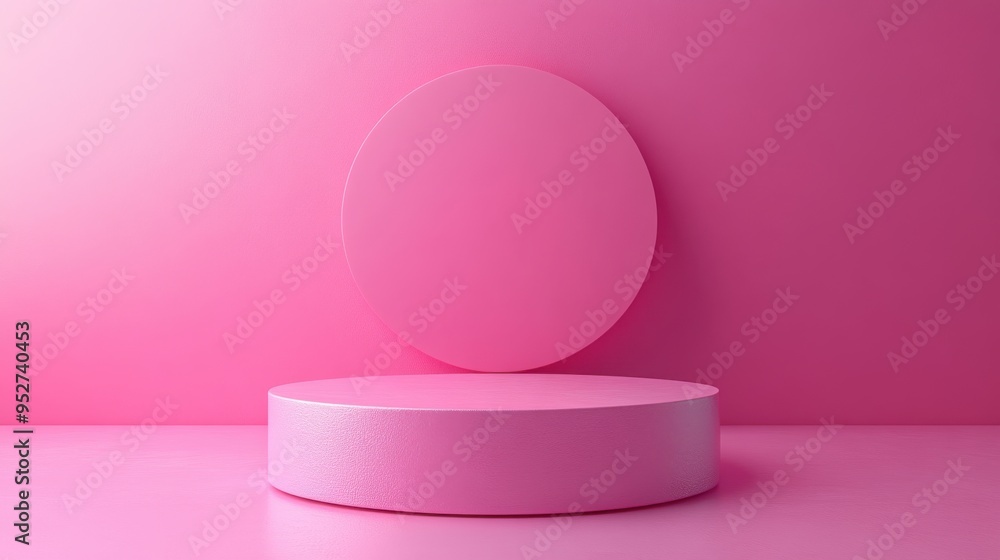 Abstract minimal pink background 3D render empty cylindrical podium or rounded stage blank mockup space for product display showcase futuristic platform. Abstract minimal pink background 3D render empty cylindrical podium or rounded stage blank mockup space for product display showcase futuristic platform.