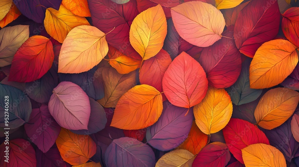 Colorful autumn leaves in abstract background. Colorful autumn leaves in abstract background.