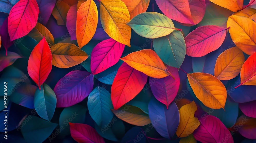 Autumn foliage in a vibrant abstract. Autumn foliage in a vibrant abstract.