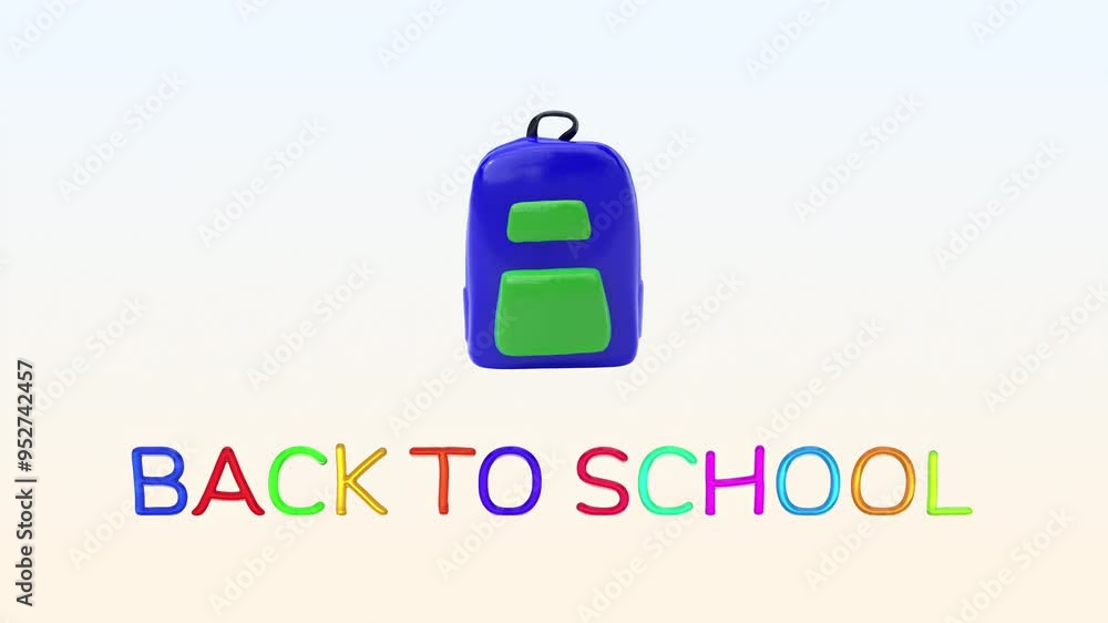 Jelly Back to School Text and Wobbly Backpack Jelly Back to School Text and Wobbly Backpack