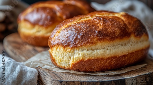 Freshly baked bread cake dessert