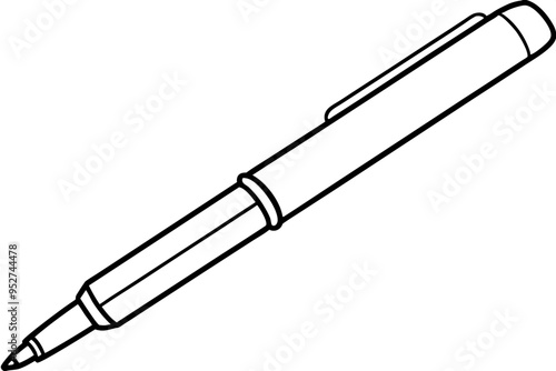 Minimalist Pen Art Vector Design