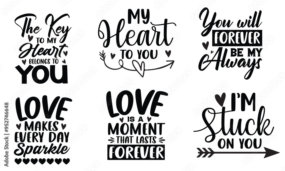 Fototapeta premium Valentines Day Svg Design Bundle, Valentines Day Svg Design Vector, Valentine's day svg t shirt designs bundle