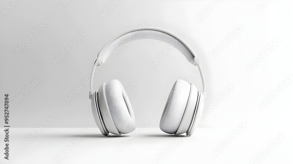 Cutting Edge Futuristic Gaming Headset with Microphone on White Background Cutting Edge Futuristic Gaming Headset with Microphone on White Background