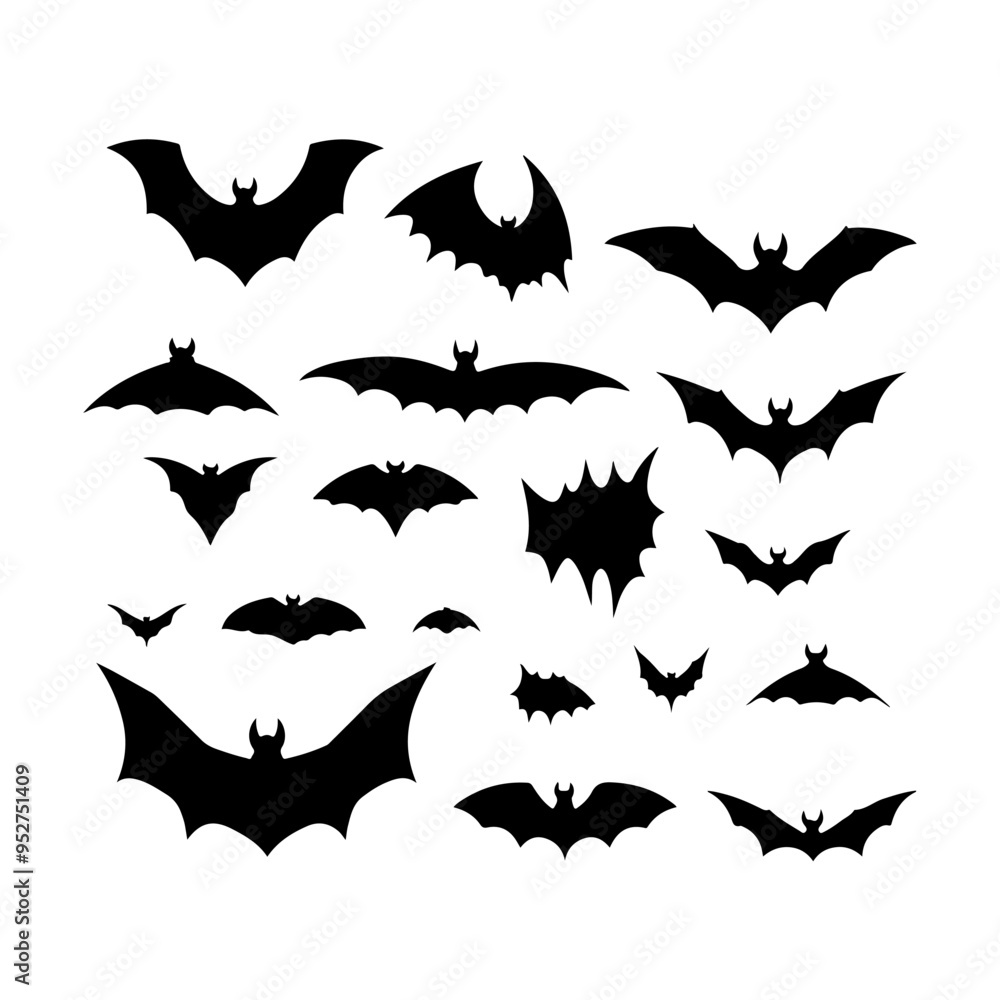 Silhouette of a Bat vector illustration Silhouette of a Bat vector illustration