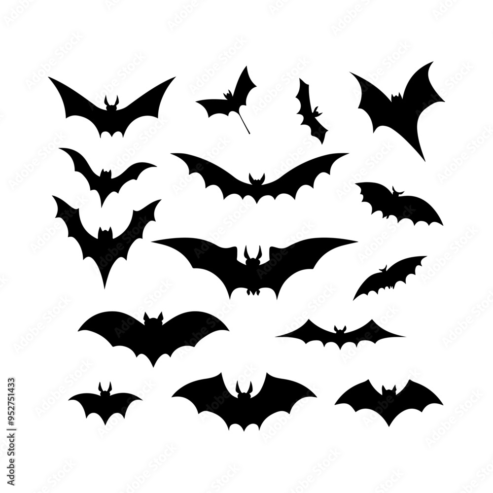 Silhouette of a Bat vector illustration Silhouette of a Bat vector illustration