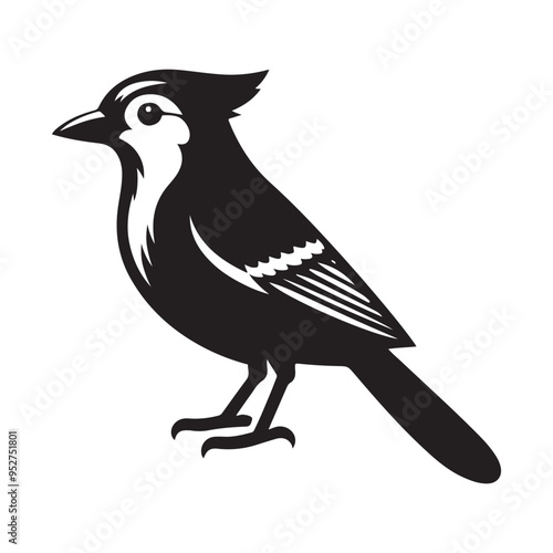 Unique Blue Jay Silhouette Vectors - Perfect for Branding & Merchandise