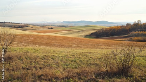 Sloping field with distant views