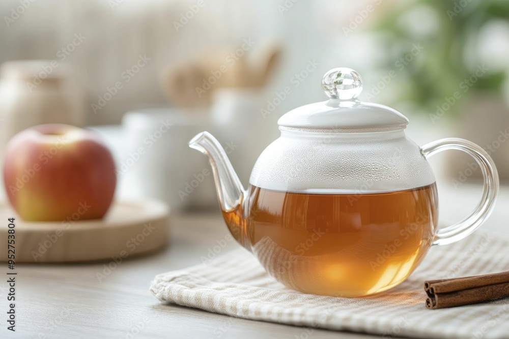 Enjoy a delightful Cinnamon Apple Tea in a cozy kitchen, filled with personal touches that create a warm and inviting atmosphere. Enjoy a delightful Cinnamon Apple Tea in a cozy kitchen, filled with personal touches that create a warm and inviting atmosphere.