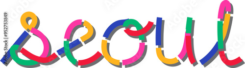 Seoul hand-writing traditional color