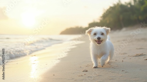 Dogs Enjoying a Beach Day with Their Owners Under the Sun