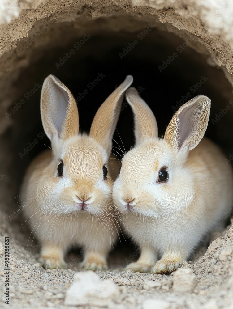 Rabbits Adventuring Through Tunnels in a Secure and Enjoyable Setting. Rabbits Adventuring Through Tunnels in a Secure and Enjoyable Setting.