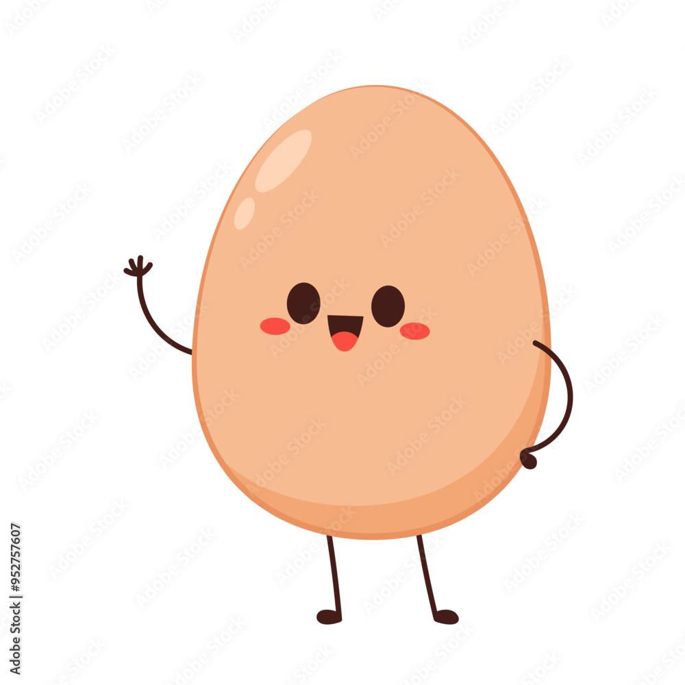 Obraz premium Egg character design. egg vector on white background.