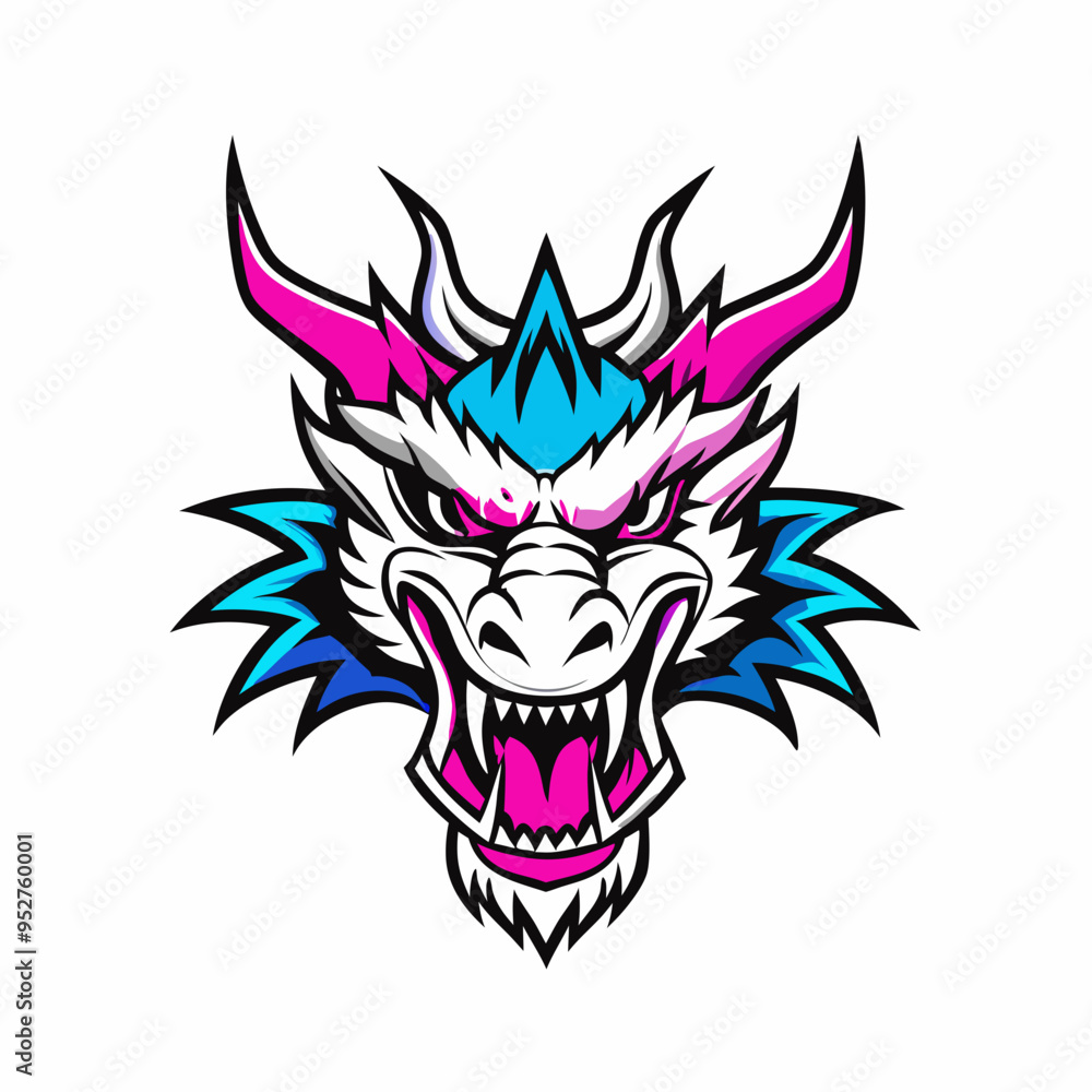 Blue Dragon Head Vector Art Blue Dragon Head Vector Art