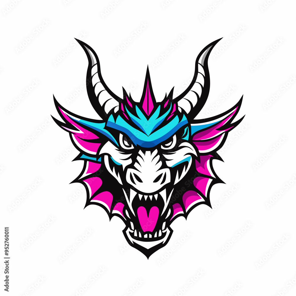 Blue Dragon Head Vector Art Blue Dragon Head Vector Art