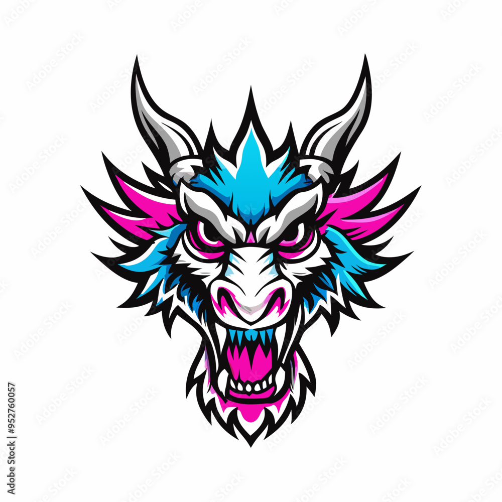 Blue Dragon Head Vector Art Blue Dragon Head Vector Art