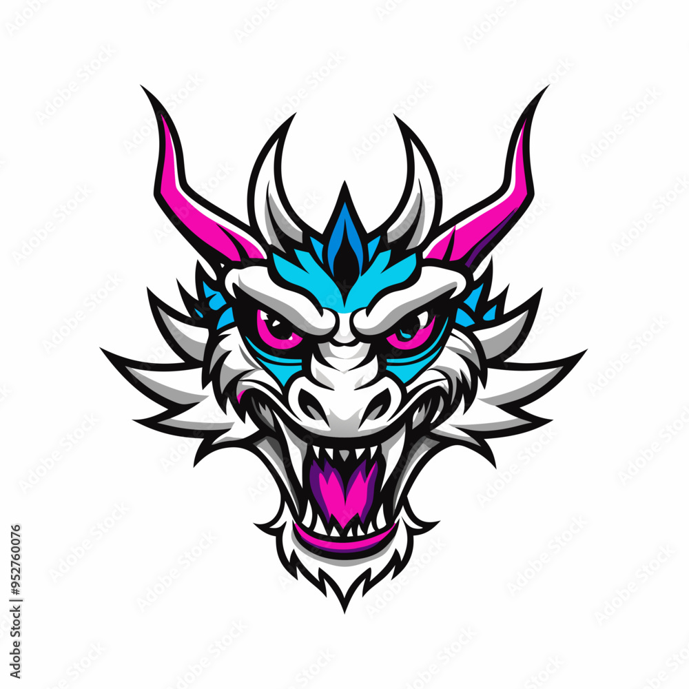 Blue Dragon Head Vector Art Blue Dragon Head Vector Art