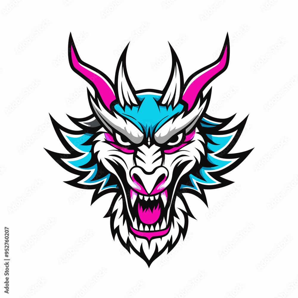 Blue Dragon Head Vector Art Blue Dragon Head Vector Art