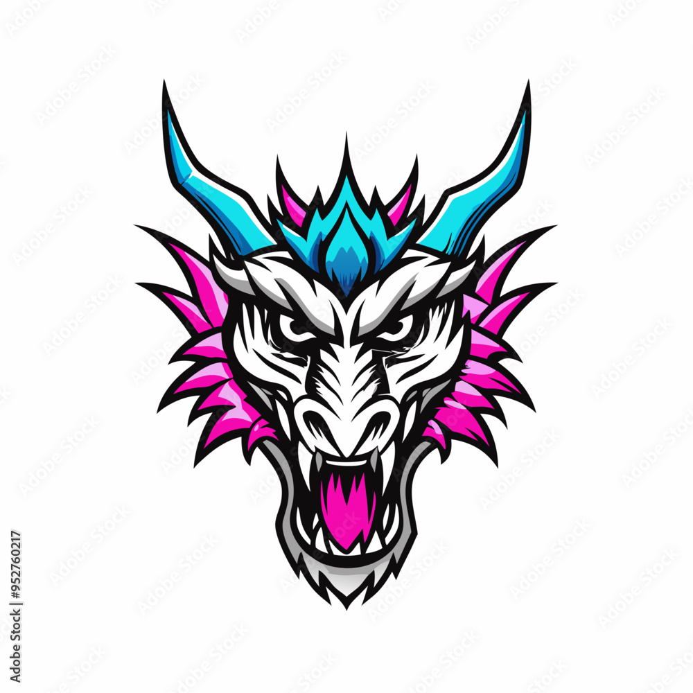 Blue Dragon Head Vector Art Blue Dragon Head Vector Art