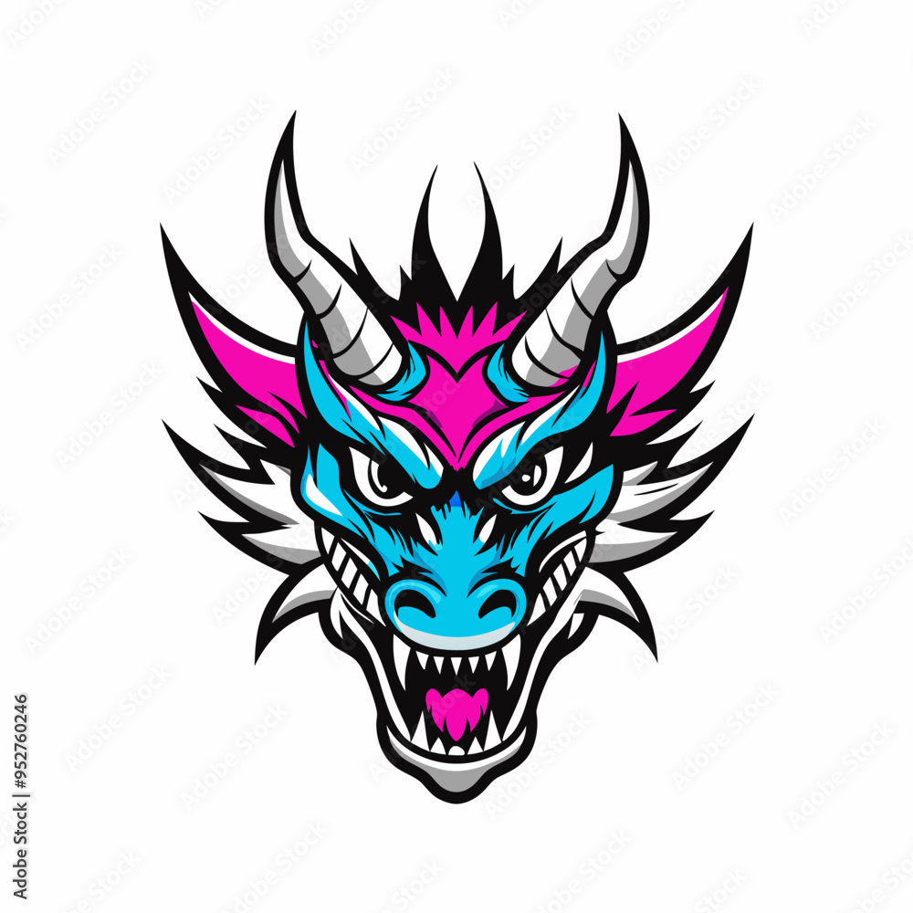 Blue Dragon Head Vector Art Blue Dragon Head Vector Art