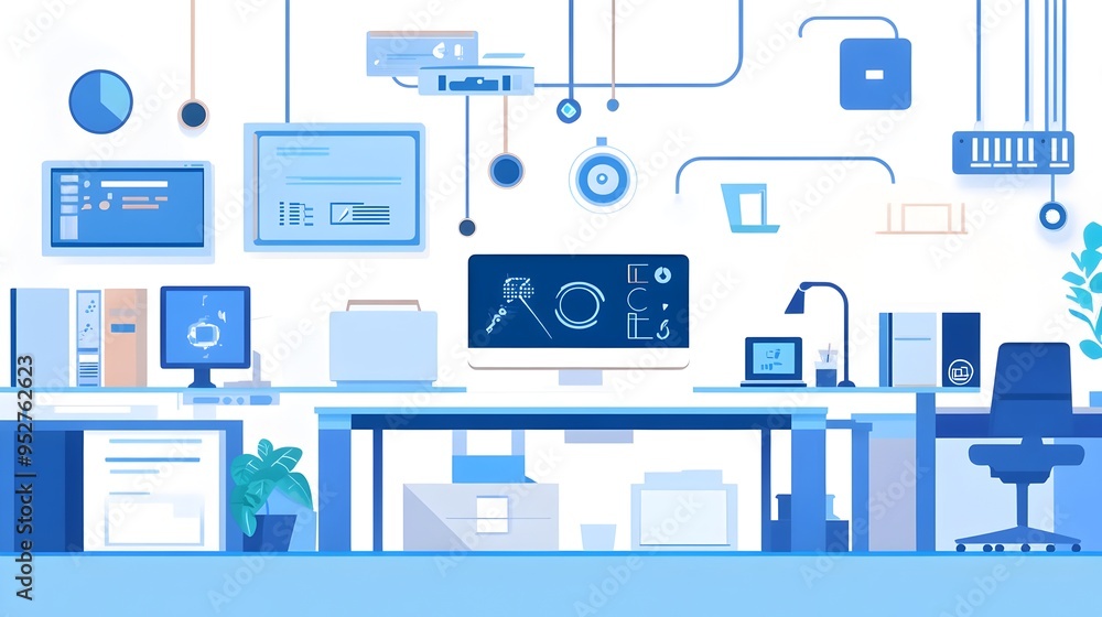 of IoT powered digital devices and systems automating seamless office workflows with advanced connectivity of IoT powered digital devices and systems automating seamless office workflows with advanced connectivity