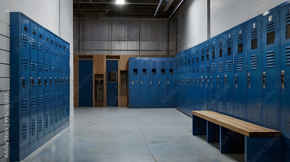 Obraz premium blue lockers 