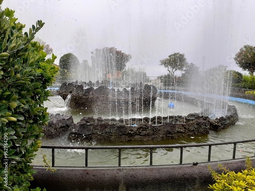 La fontana della villa di Zafferana Etnea. photo