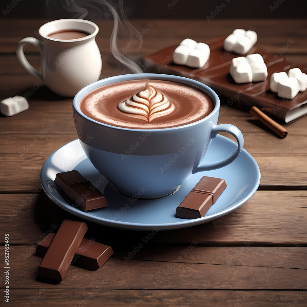 realistic illustration of a cup of hot chocolate realistic illustration of a cup of hot chocolate