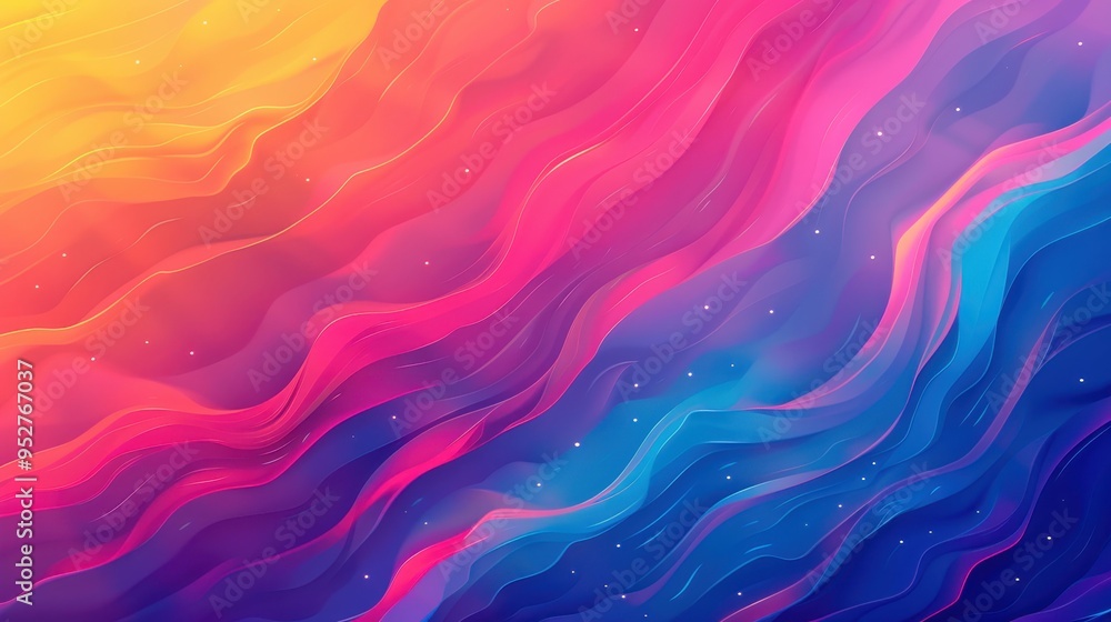 Vibrant abstract background featuring a blend of colorful waves in shades of pink, purple, blue, and yellow, perfect for creative projects. Vibrant abstract background featuring a blend of colorful waves in shades of pink, purple, blue, and yellow, perfect for creative projects.