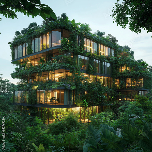 Sustainable Green Architecture with Luxurious Vertical Gardens