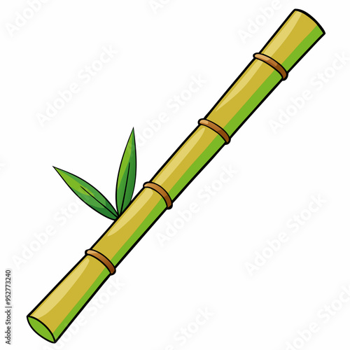 Bamboo Vector Art on White Background