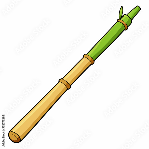 Bamboo Vector Art on White Background