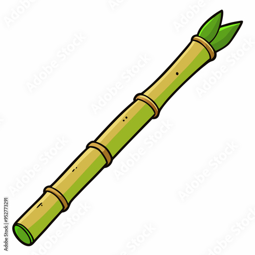 Bamboo Vector Art on White Background