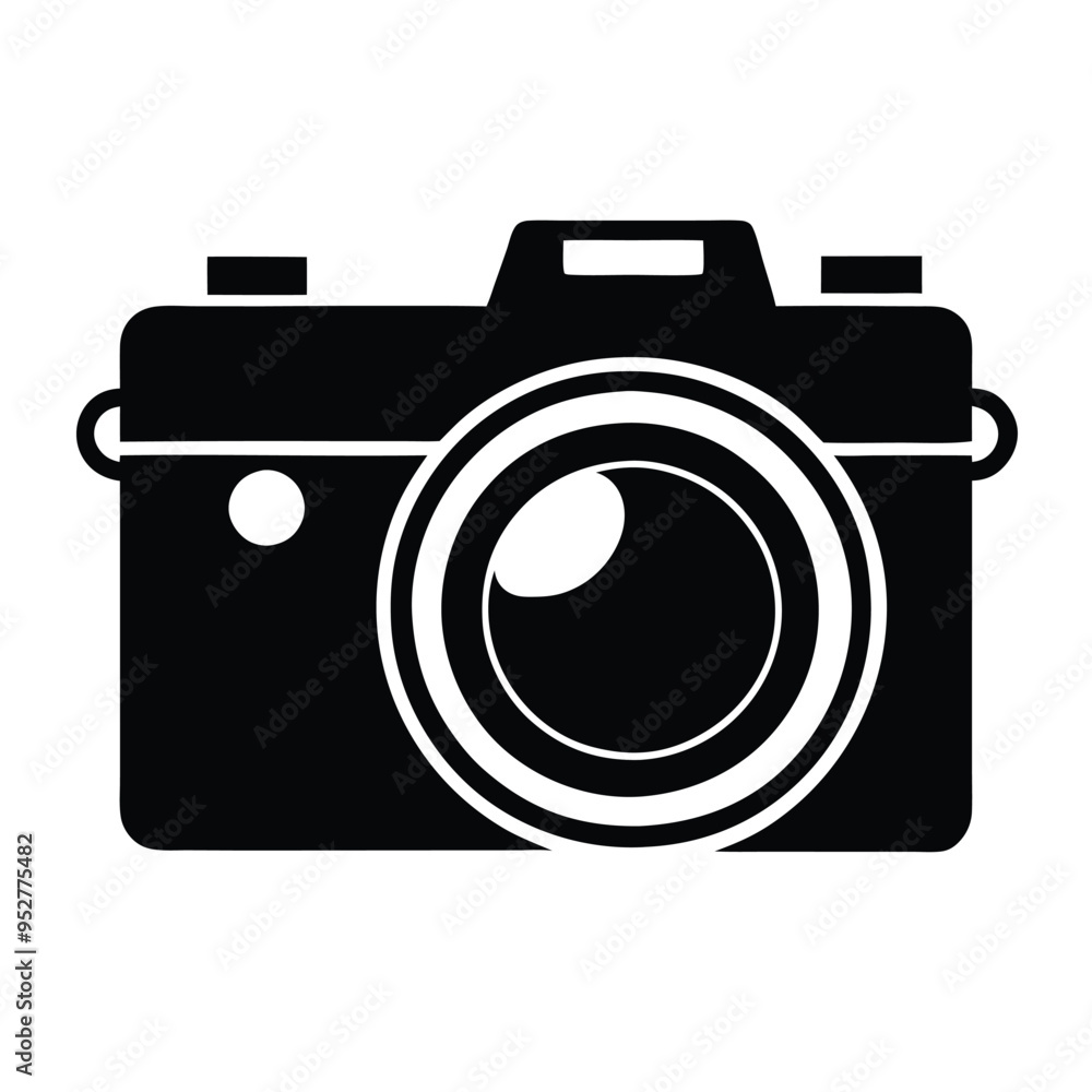 a Photo camera vector icon, vector silhouette, isolated white background a Photo camera vector icon, vector silhouette, isolated white background