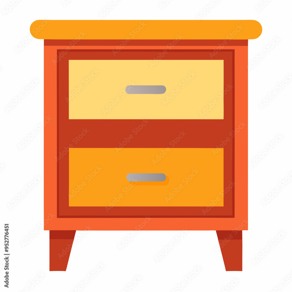 Bed Table Isolated on White Background – Vector Art Bed Table Isolated on White Background – Vector Art