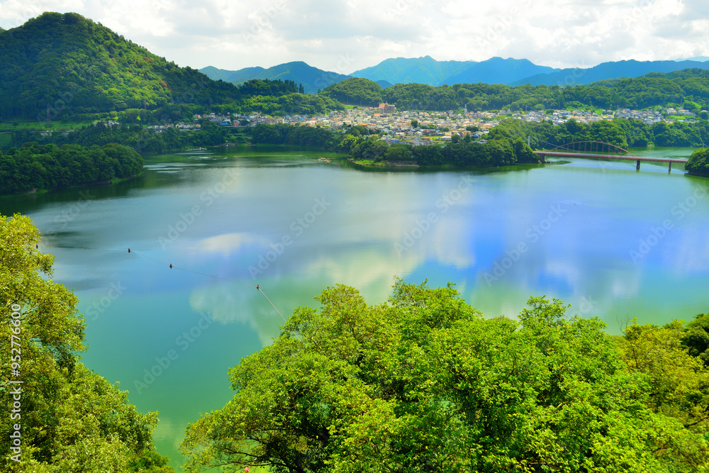 津久井湖 三井大橋 神奈川県相模原市の風景 津久井湖 三井大橋 神奈川県相模原市の風景