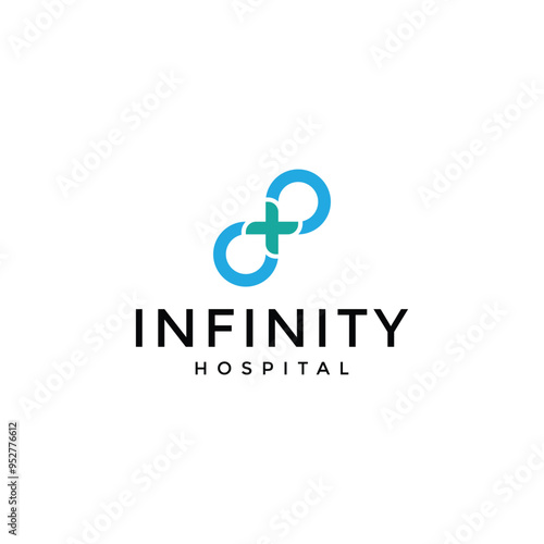 Infinity medical logo icon vector