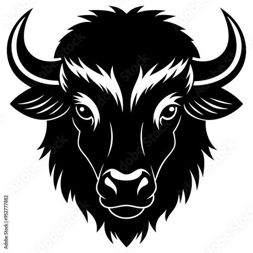 Bison Silhouette Vector Art