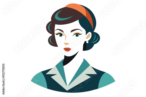 Vintage fashion style icon, vector artwork illustration