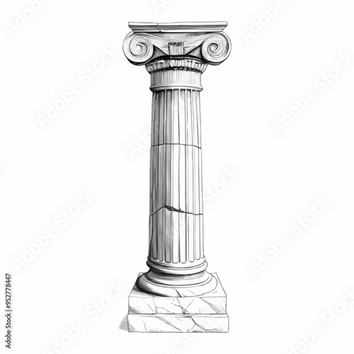 column isolated on white background