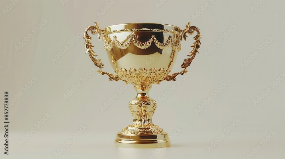 shiny gold trophy cup on white background championship award photorealistic 3d rendering shiny gold trophy cup on white background championship award photorealistic 3d rendering
