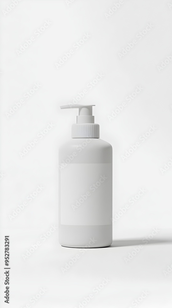 Minimalist Cylindrical Hand Sanitizer Bottle on Pure White Background Minimalist Cylindrical Hand Sanitizer Bottle on Pure White Background