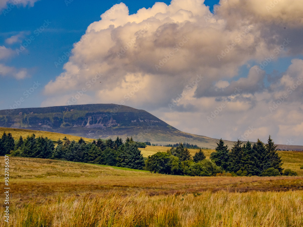 Obraz premium Scenic Landscape from Altachullion Viewpoint, Cuilcagh Lakelands Geopark, County Cavan, Ireland