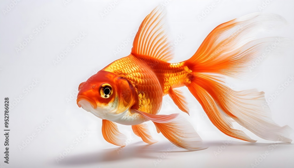 Fototapeta premium A classic orange goldfish
