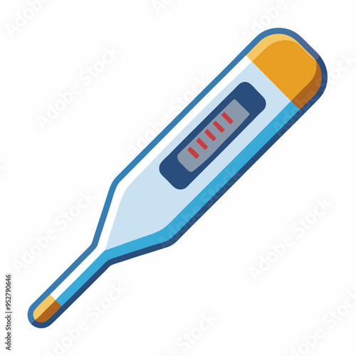 Electronic Thermometer - Isolated Vector Illustration