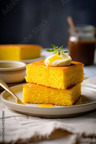 Cornbread, a typical Thanksgiving dish