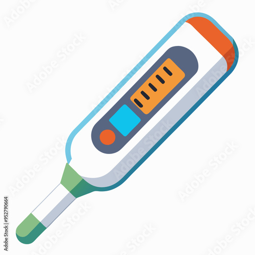 Electronic Thermometer - Isolated Vector Illustration
