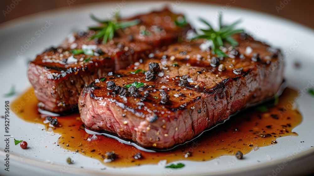 Closeup Black Pepper Steak with the black pepper Closeup Black Pepper Steak with the black pepper