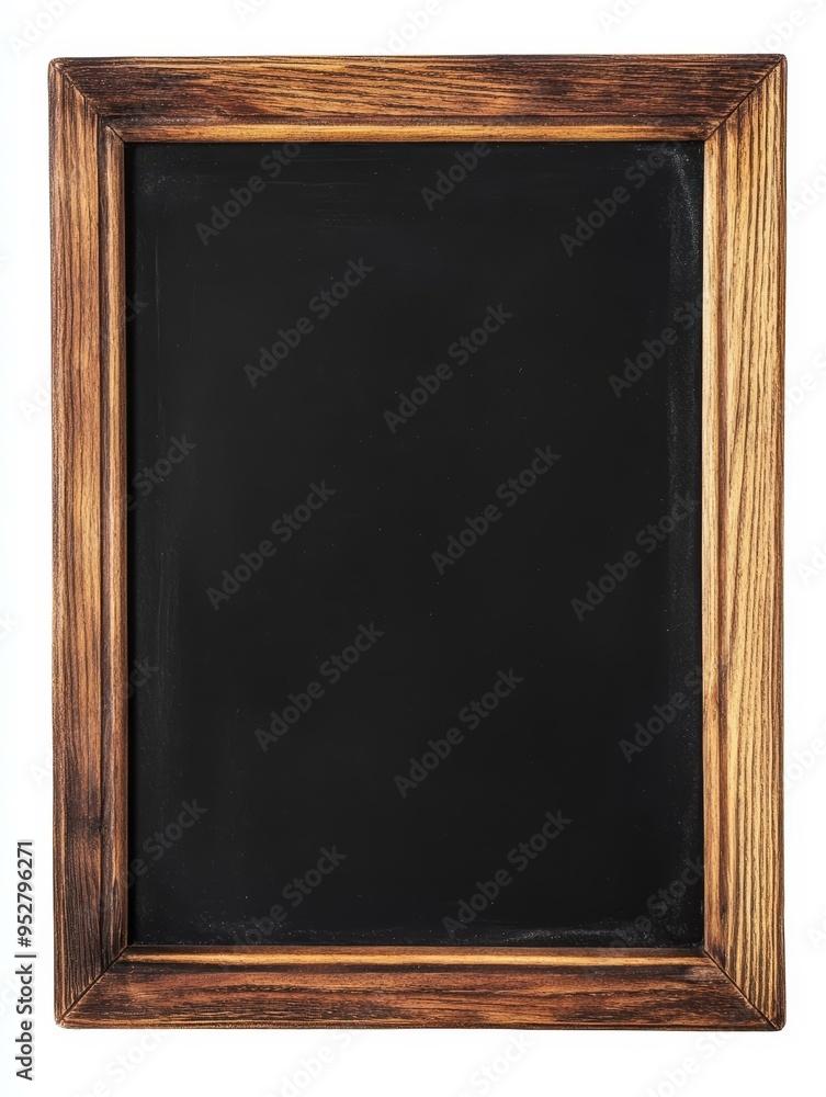 A blank blackboard in a rustic wooden frame, isolated on a white background. This image represents the potential for creativity, education, and communication. The weathered frame adds a vintage charm, A blank blackboard in a rustic wooden frame, isolated on a white background. This image represents the potential for creativity, education, and communication. The weathered frame adds a vintage charm,