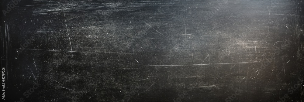A black chalkboard shows subtle chalk marks and smudges across its surface, reflecting years of academic discussions and ideas shared in an educational environment A black chalkboard shows subtle chalk marks and smudges across its surface, reflecting years of academic discussions and ideas shared in an educational environment